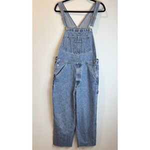 ARIZONA Jean Co Women's Blue Denim Overalls Small Light Wash Frayed Hem Casual